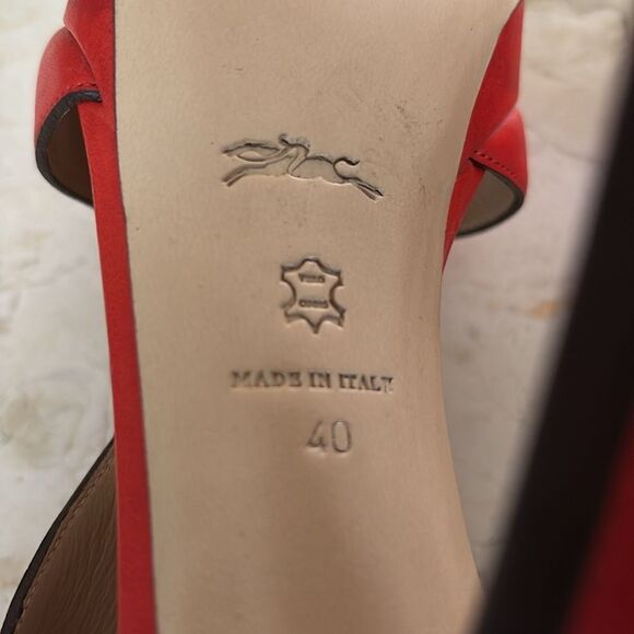 Longchamp Leather Platform Peep Toe Heels - Picture 14 of 17